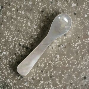 Cavier Spoon Mother of Pearl Vintage MOP 3.5" Hand Carved Shell